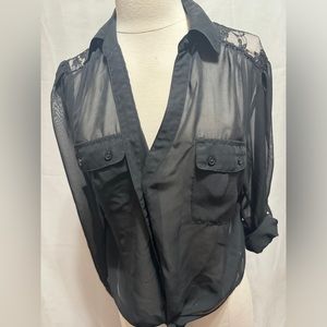 Large sheer candies crop top